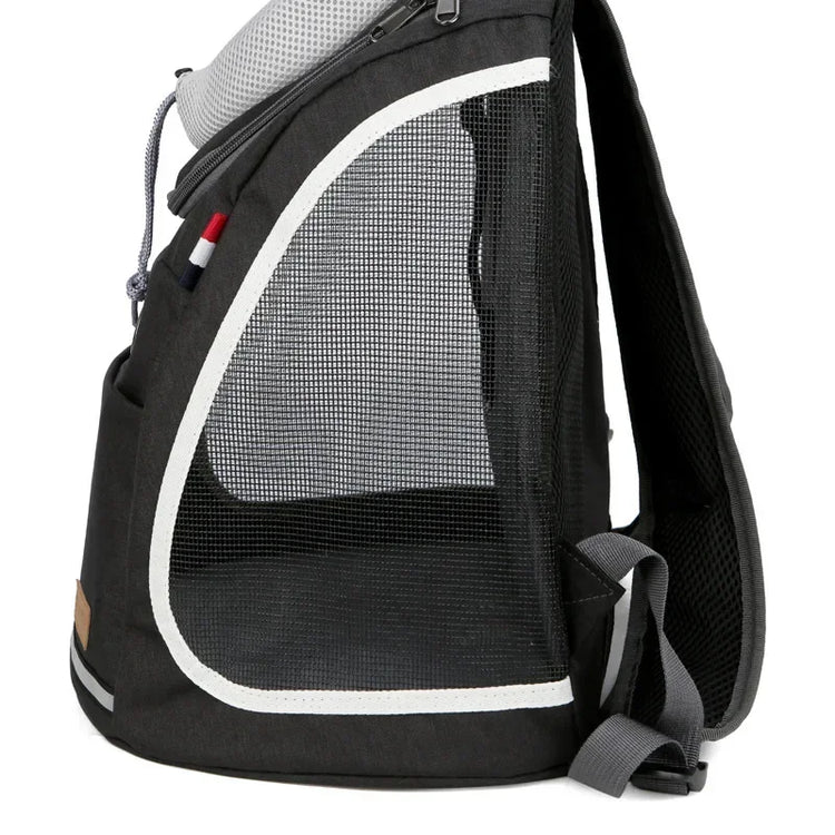 Portable Breathable Dog & Cat Carrier Backpack – Travel Pet Bag with Mesh Window and Adjustable Straps
