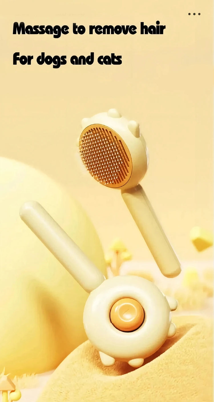Pet Comb | One-Key Hair Removal Brush | Magic Massage Grooming Tool | Cat Hair Brush | Easy Clean
