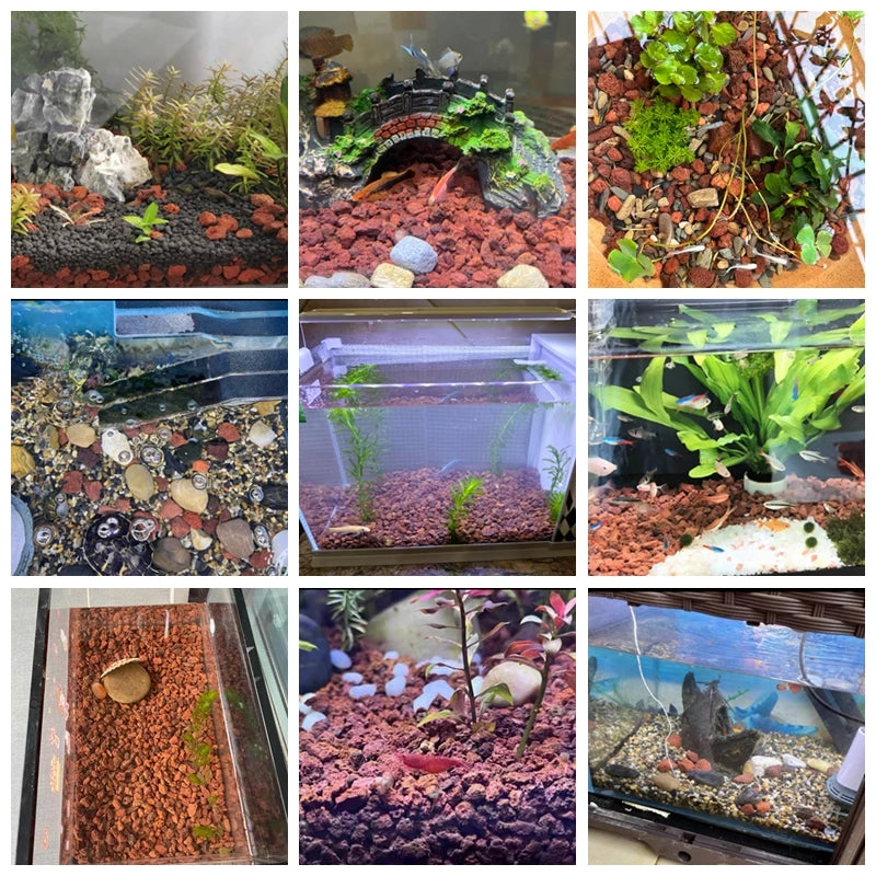 Fish Tank Filter Media Natural Volcanic Rock Stone Aquarium Purifying Water Stone Filter Nitrifying Bacteria Bottom Particles