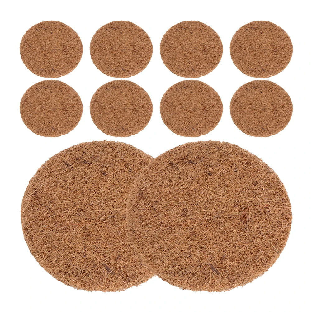 10pcs Coconut Fiber Bird Nesting Pads | Round Pigeon Mat Liners | Breeding Nest Material for Parrots, Doves & Cage Birds