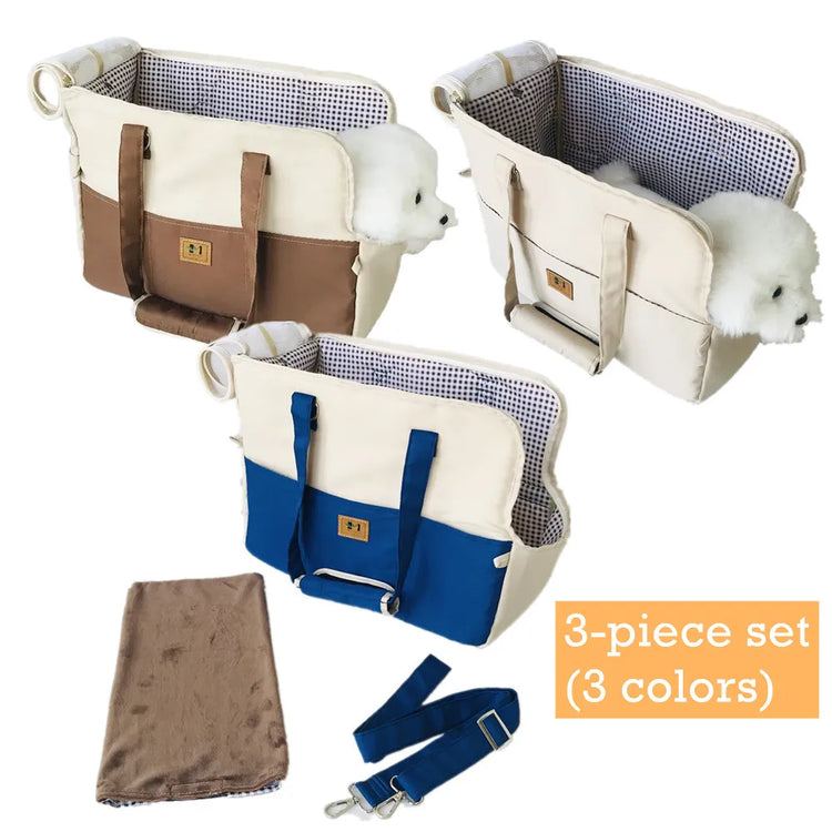 Portable Soft-Sided Pet Carrier Bag – Breathable Travel Duffle for Small Dogs and Cats