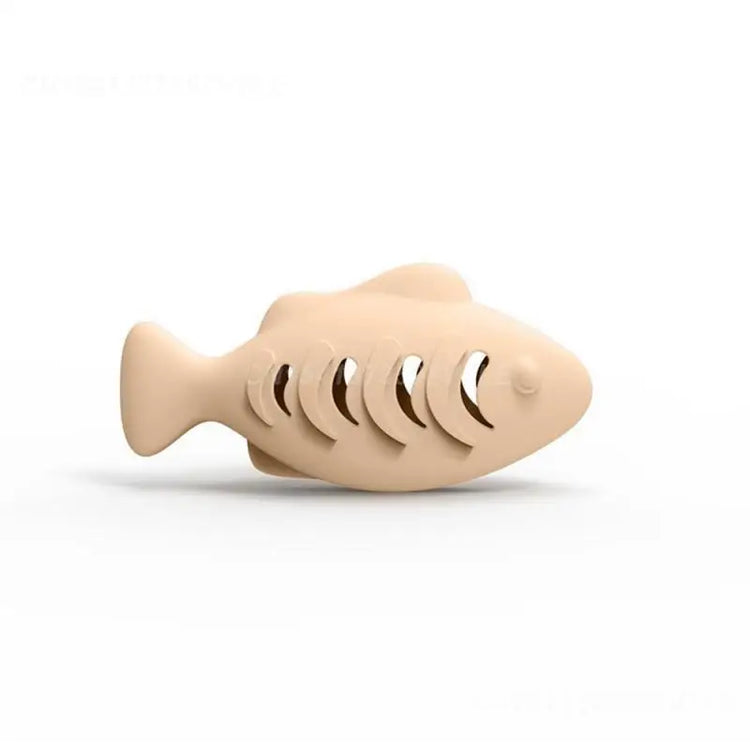 Silicone Cat Toy | Fish Shape | Self-Entertainment Chew Toy | Catnip Mint Scent | Durable Cat Play Tool | Happy Supplies for Cats