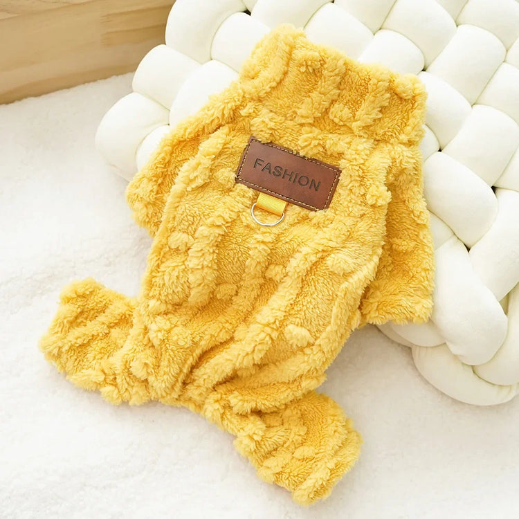 Cozy Fleece Jumpsuit for Small Dogs/Cats | Winter Pajamas for Chihuahua/Yorkie