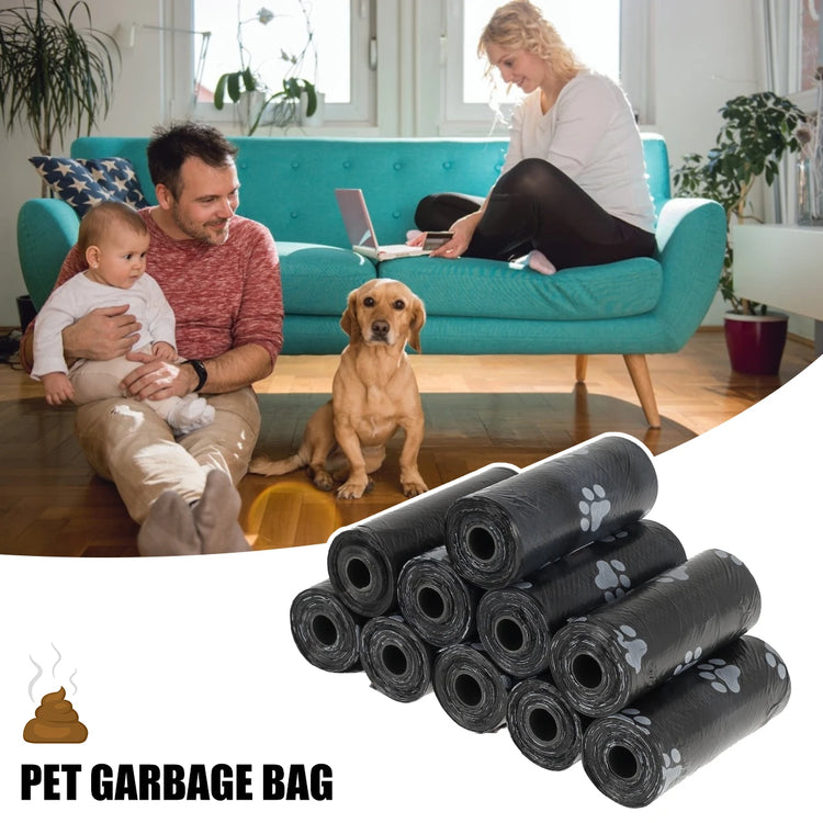 30 Roll Dog Poop Bags Disposable Pet Waste Bags Bone-Shape Divider Design Durable and Biodegradable