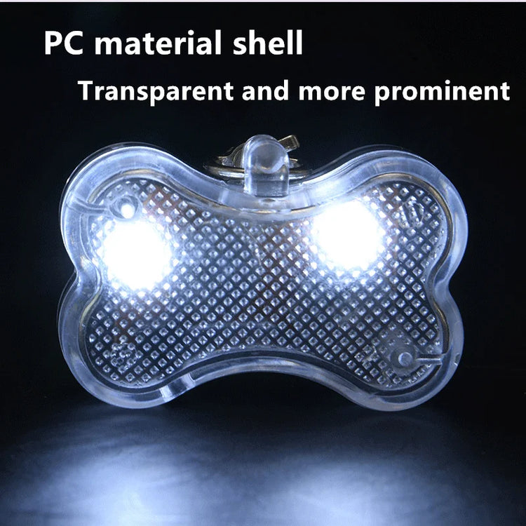 LED Luminous Dog Tag Pendant – Glow in the Dark Safety Collar Accessory for Dogs and Cats