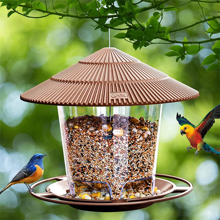 Bird Feeder | Automatic Foot Feeding Tool | Outdoor Bird Feeder Hanging Nut Feeding Multiple Hole Dispenser Holder Food Container