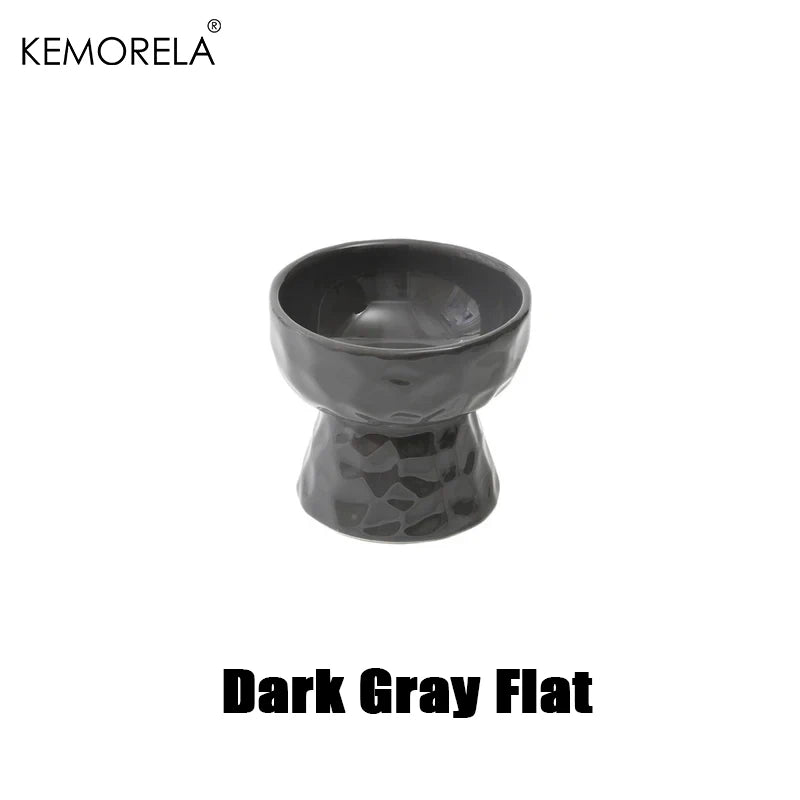 Cat Ceramic Bowl | Gradient Pet Food & Water Feeders | Small Dogs Drinking & Eating Supplies | Raised Tilted Cats & Puppy Feeding Supplies