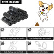 30 Roll Dog Poop Bags Disposable Pet Waste Bags Bone-Shape Divider Design Durable and Biodegradable