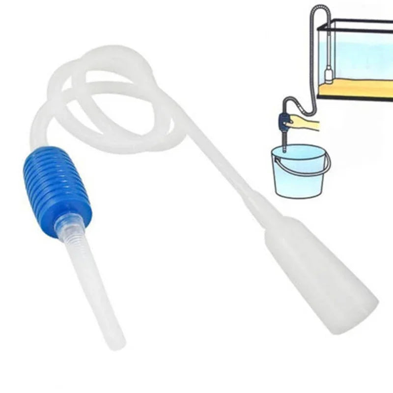 Aquarium Siphon Fish Tank Syphon Vacuum Cleaner Pump Acuario Accessories Semi-automatic WaterChanger Gravel Water Filter
