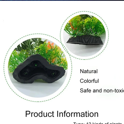 14 Kinds Artificial Aquarium Plants – Fish Tank Grass Decoration, 14.5cm
