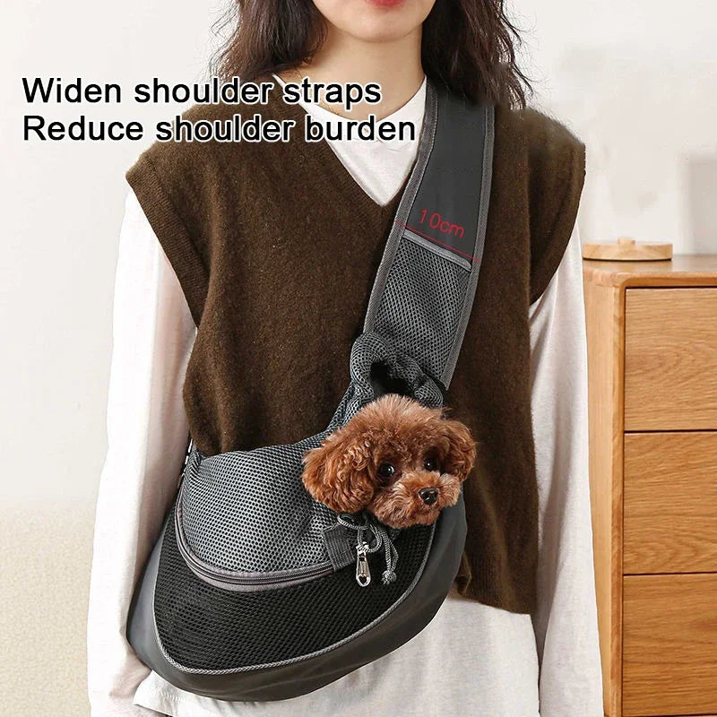 Pet Carrier Backpack Travel Tote | Mesh Sling Shoulder Bag for Cats/Dogs