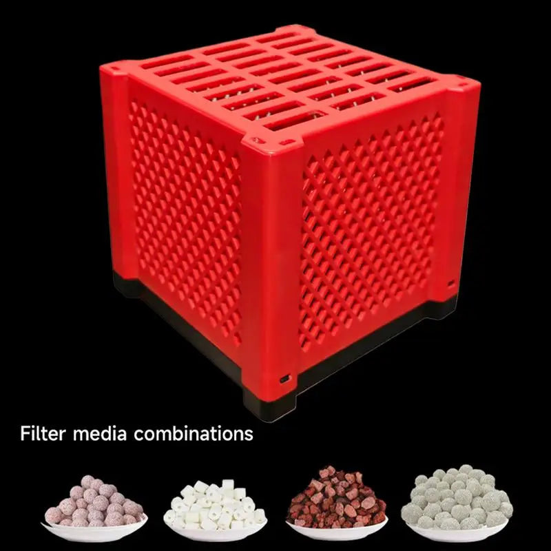 Aquarium Cube Filter – Modular Multi-Layer Fish Tank Filter Storage Box for Clear Water