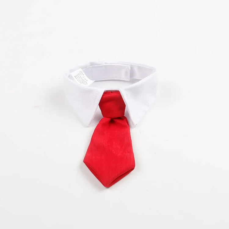 Gift Pet Dog/Cat Formal Necktie | Tuxedo Bow Tie - Black and Red Collar for Dog/Cat | Pet Accessories for Wedding, Holiday, and Party