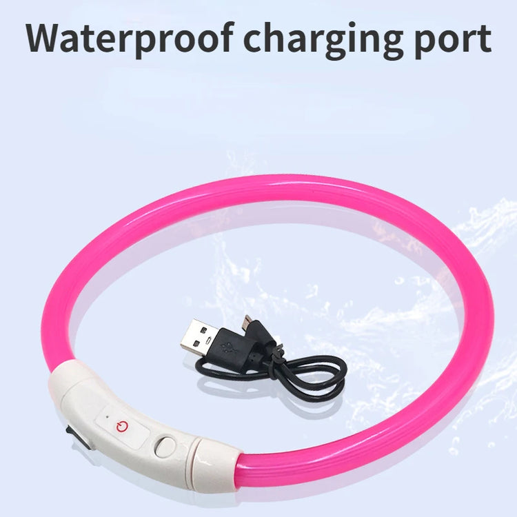 LED Pet Luminous Collar USB Charging Collar for Dogs and Cats