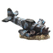 Mini Shipwreck Aircraft Aquarium Ornament – Resin Underwater Decor for Fish Tank