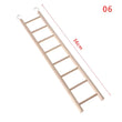 Wooden Bird Climbing Ladder Toy | DIY Parrot Cage Accessory with Hooks | Natural Wood Play Ladder for Birds & Hamsters