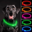 USB Rechargeable LED Luminous Dog Collar – Safety Glowing Night Collar with 3 Light Modes