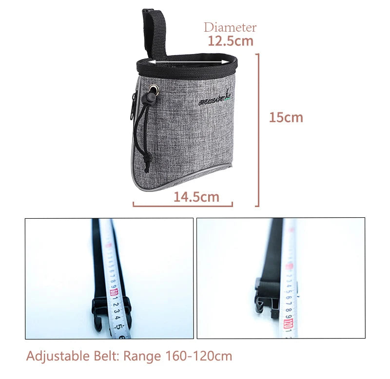 Dog Treat Training Pouch with Poop Bag Dispenser – Outdoor Pet Snack Bag for Toys, Kibble & Treats