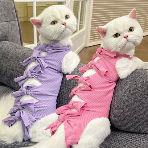 Cat Surgery Recovery Suit | Post-Op Onesie for Cats | E-Collar Alternative for Wound Protection