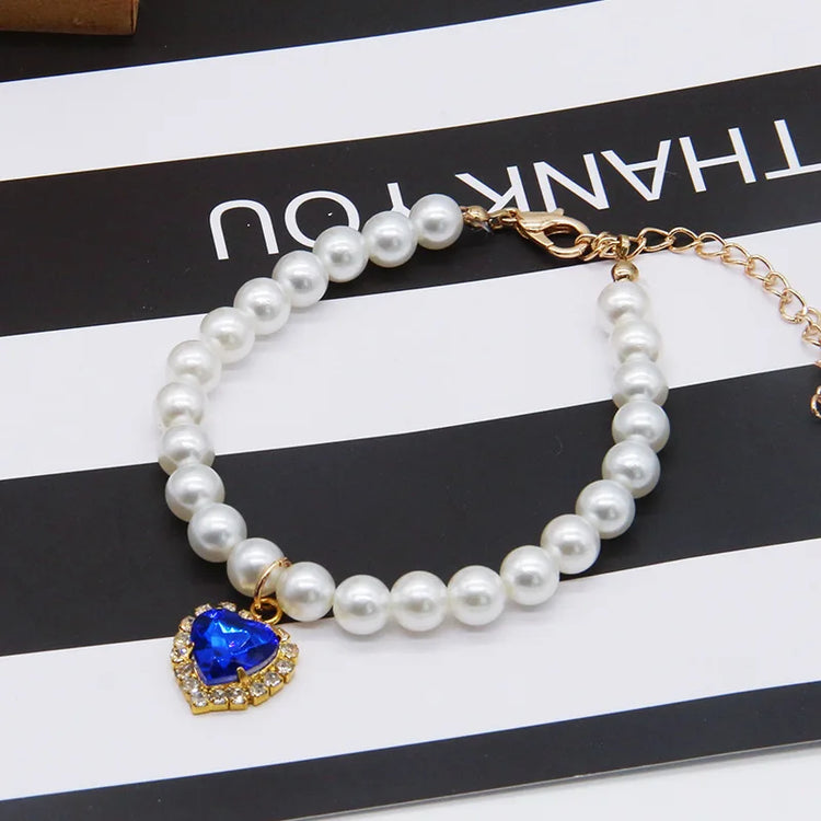 New Cat Collar Decoration | Cute Exquisite Neck Accessory | Adjustable Kitten Necklace | Summer Style | High Simulation Pearls | Pet Supplies