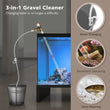 Press-Type Aquarium Water Change Pump with Gravel Cleaner & Glass Scraper