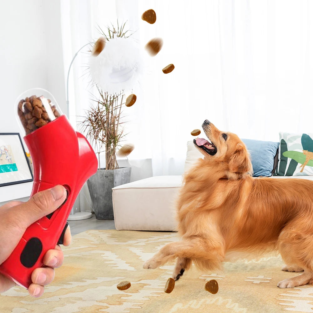 Portable Pet Treat Launcher Dispenser Toy for Dog & Cat Training Exercise