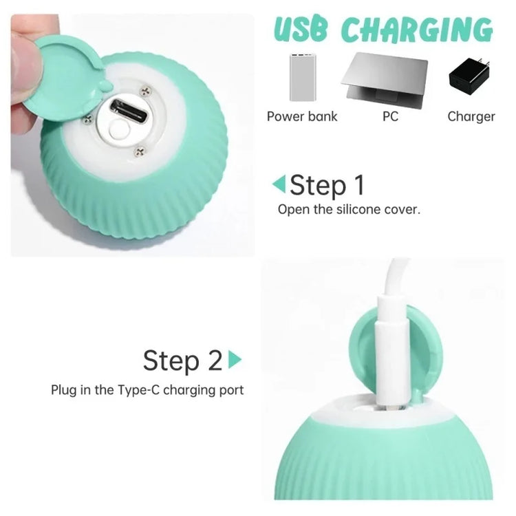 2023 NEW Electric Dog Toys | Smart Puppy Ball Toys For Cat | Small Dogs | Funny Auto Rolling Ball | Self-moving Puppy Games Toys | Pet Supplies