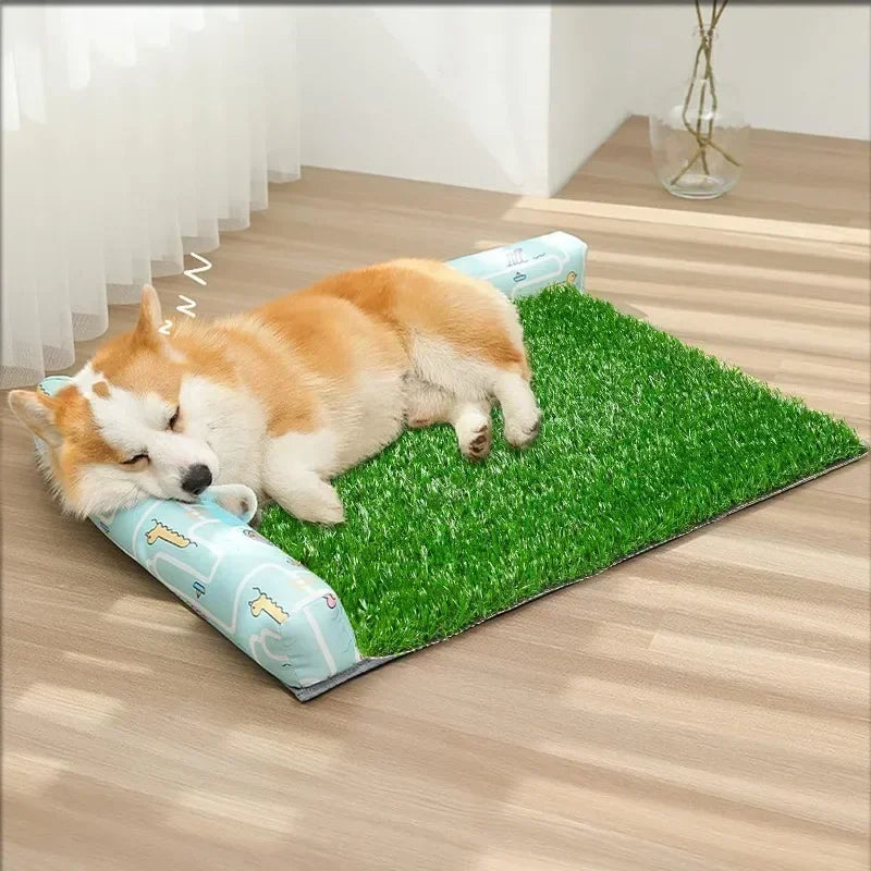 Artificial Grass Dog Pee Pad – Indoor & Outdoor Pet Training Lawn Mat