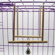 Parrot Hammock Bird Swing | Perch with Wooden Stand | Small Birds Chew Toy | Easy to Hang for Finch Canary