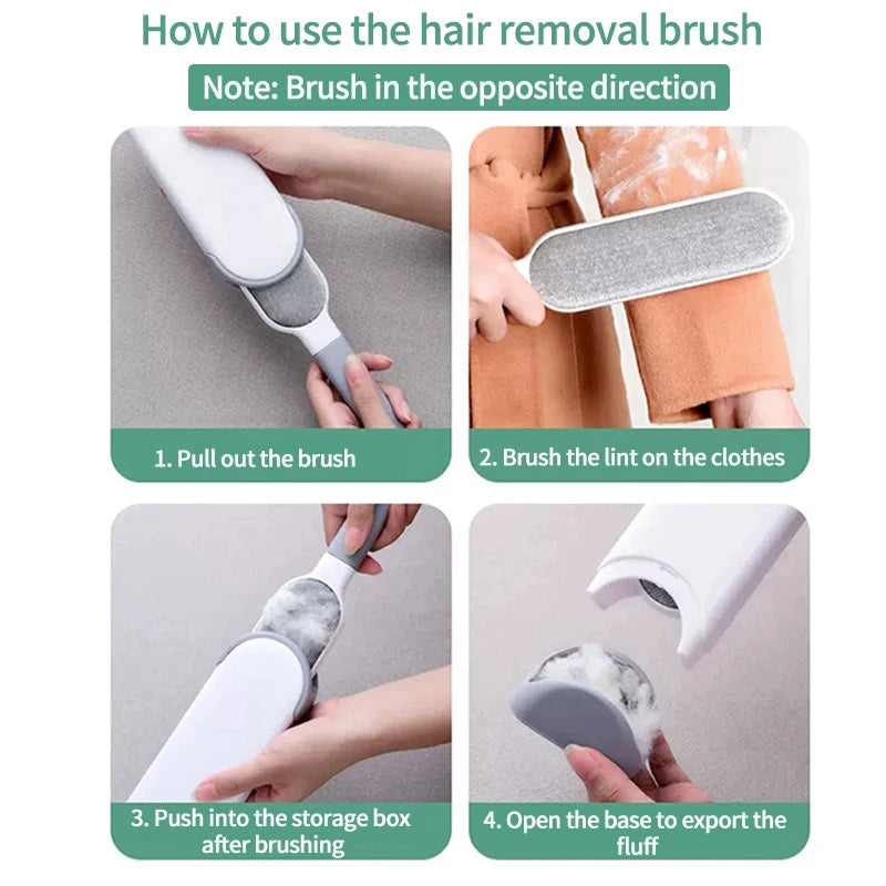 Magic Clothes Lint Remover | Reusable Pet Cat Hair Fur Roller Brush | Static Dusting Cleaning Brushes | Manual Cleaner Tool