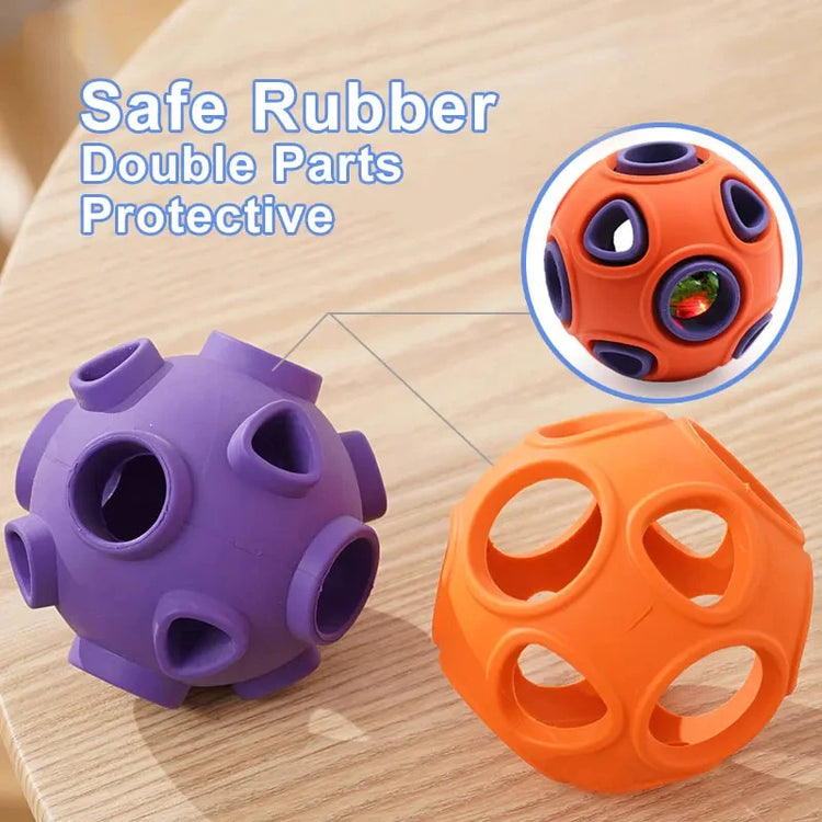 HOOPET Interactive Dog Ball Toys – Light-Up & Bell Rubber Balls for Active Play