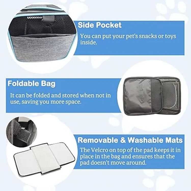 Pet Carrier Backpack Portable Foldable Cat Bag | Medium Pet Travel Carrier