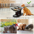 3-Tier Elevated Cat Feeder | Adjustable 15° Angle | Wood & Stainless Steel | Raised Pet Bowl Stand | Multi-Cat Feeding Station | Detachable Bowls | Easy Assembly