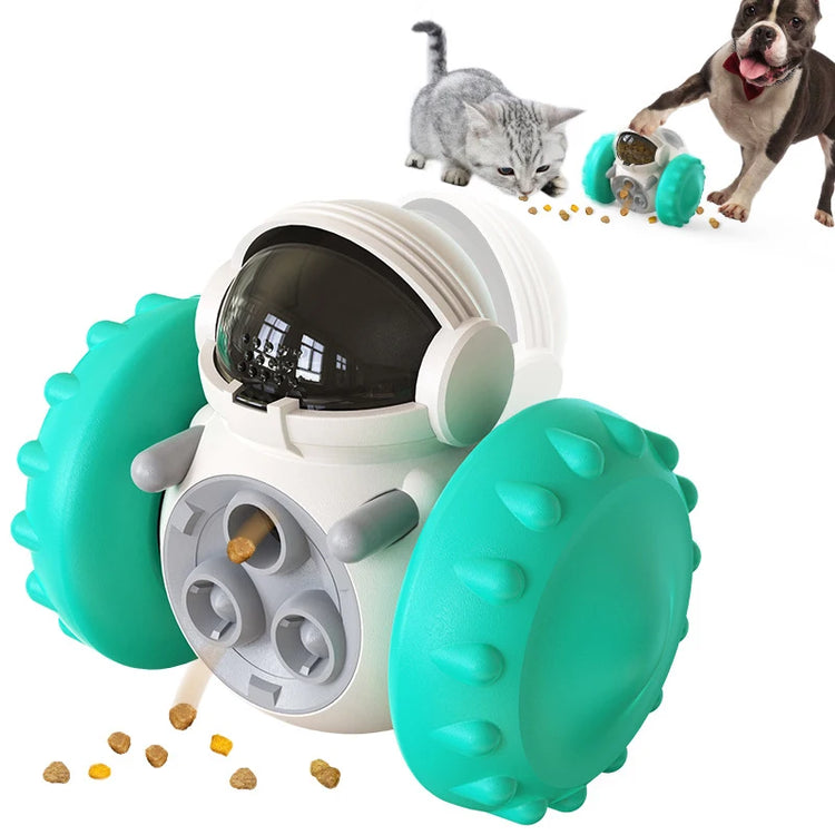 Interactive Tumbler Dog Food Dispenser – Slow Feeder Puzzle Toy for Dogs & Cats
