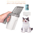 Cat Litter Scoop | Shovel for Pet | Filter Clean Toilet Garbage Picker | Holder Integrated Detachable | Pet Supplies with Refill Bag