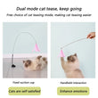 Cat Teaser Toy | Interactive Bell & Feather Wand | Suction Cup Pole | Long Flexible Cat Wand | Exciting Cat Play Toy | Cat Feather Toy | Pet Supplies