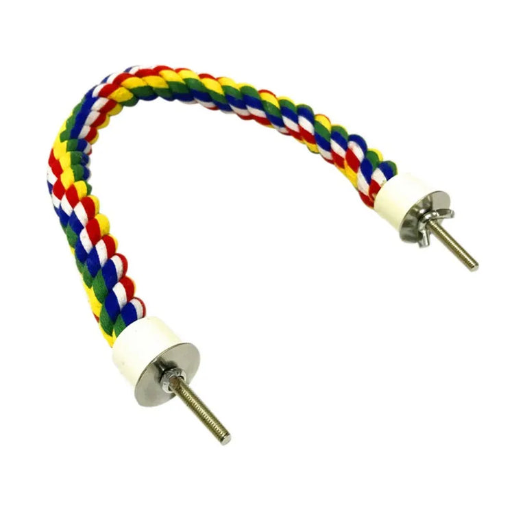 Parrot Bird Standing Toys | Cotton Rope Colorful Toy Chew Perches for Bird Cage | Woven Rope Bird Accessories | Parrot Toys