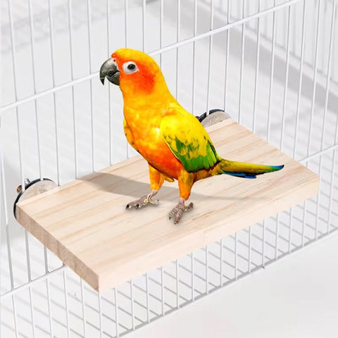 Pet Wood Jumping Platform | Bird Toys for Parrots, Hamsters, Gerbils, Mice | Cage Perches & Springboard Paw Grinding Rack