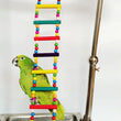 Bird Parrot Toys | Colorful Hanging Cage Climbing Ladders with Natural Wood | Parrots Suspension Bridge Swing Toys | Bird Toy Supplies