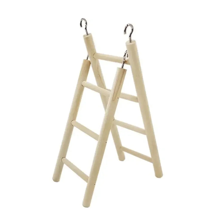 1PC Birds Toy | Wooden Ladders Swing Scratcher Perch Climbing | 3/4/5/6 Step Ladder for Bird Cage Parrots Hamsters Hanging Pet Supplies