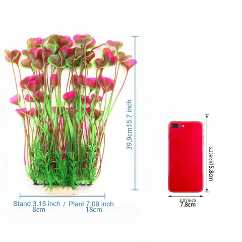 Lifelike Artificial Aquarium Plants – Non-Toxic, Durable, Easy-Clean Plastic Decorations for All Fish Tanks