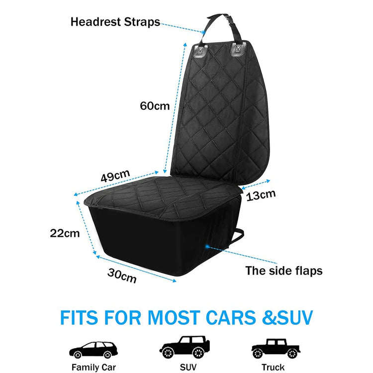 Dog Car Front Seat Cover – Waterproof Non-Slip Pet Carrier Mat for Cars, Trucks & SUVs