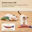 Cat Toy | Saury Fish Plush | Crinkle Sound | Catnip Kicker Toy | Interactive Teeth Grinding | Kitten Chew Toy | Pet Play Supply