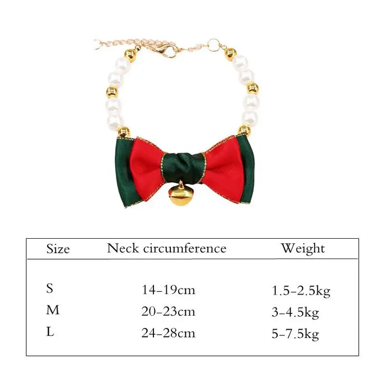 Christmas Pet Dress for Cats & Small Dogs | Red Bow Skirt | Holiday Costume