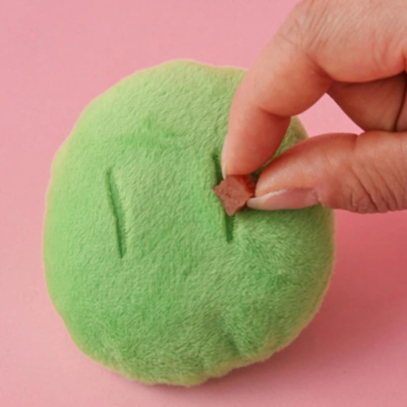 Dog Toy Slow Feeder & Foraging Training Toy – Soft Fleece Squeak Toy for Stress Relief