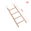 Wooden Bird Climbing Ladder Toy | DIY Parrot Cage Accessory with Hooks | Natural Wood Play Ladder for Birds & Hamsters