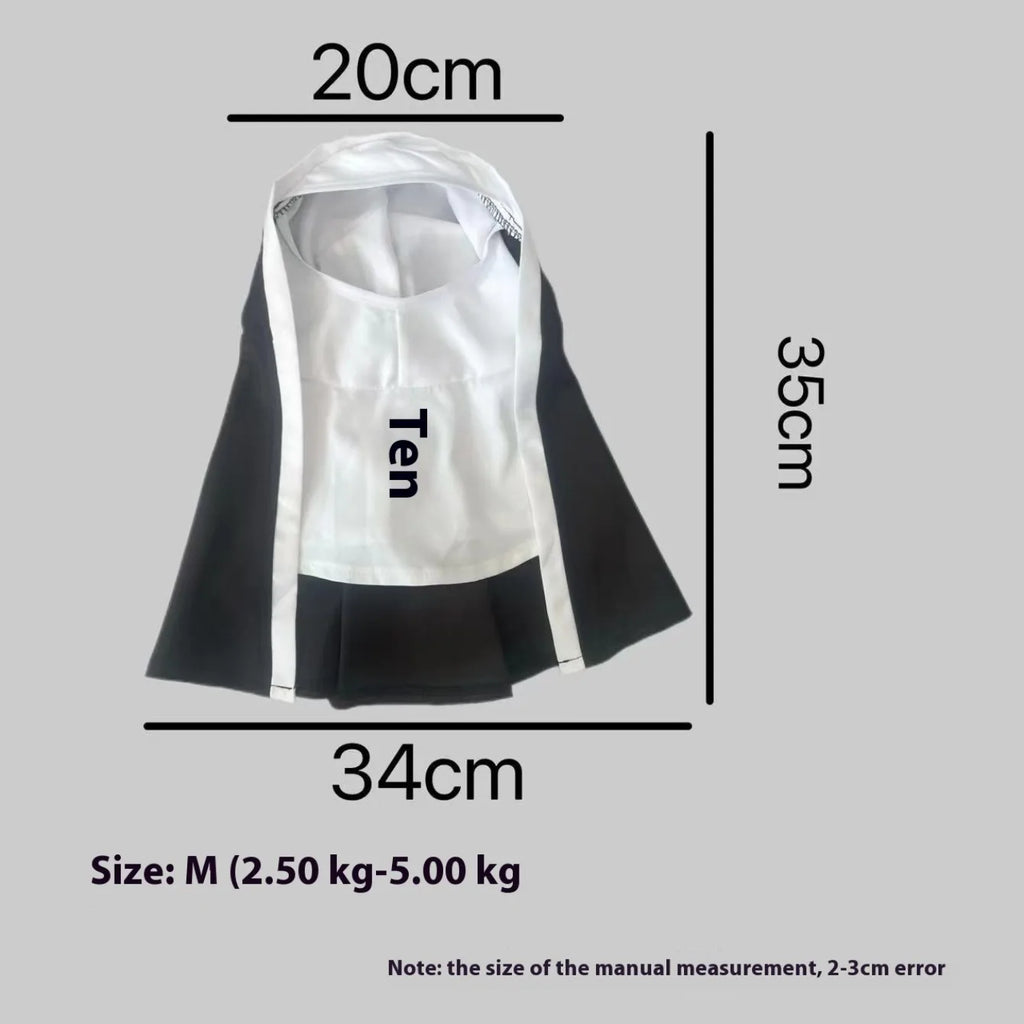 Nun Cloak Halloween Costume for Cats & Small Dogs | Breathable Cosplay Outfit | Funny Pet Photo Prop & Gift