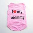 "Love Mommy & Daddy" Cotton Vest | Soft Casual T-Shirt for Cats & Puppies | All-Season Pet Wear