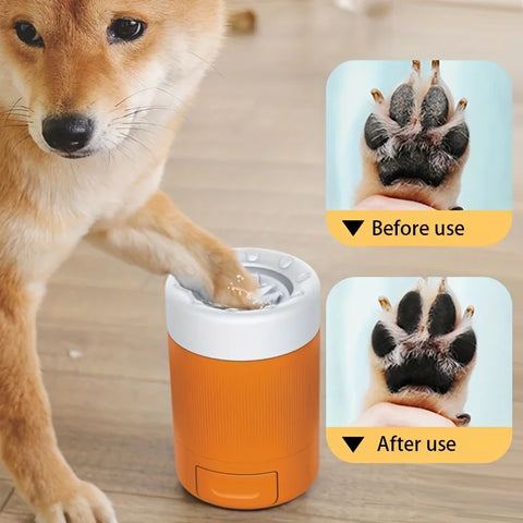 Automatic Dog Paw Cleaner Cup for Dogs and Cats – Pet Foot Washer with Gentle Silicone Brush