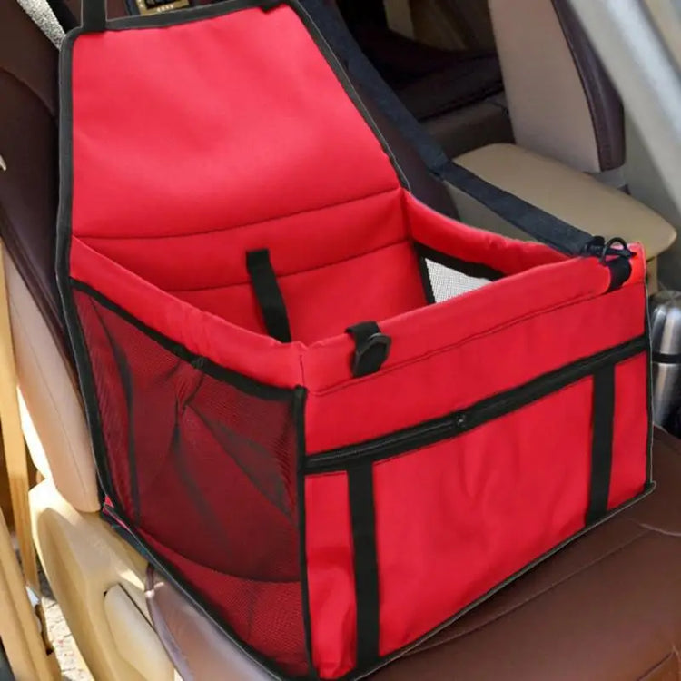 Foldable Dog Car Seat Carrier – Breathable Travel Bag for Small Dogs (40×30×25cm)